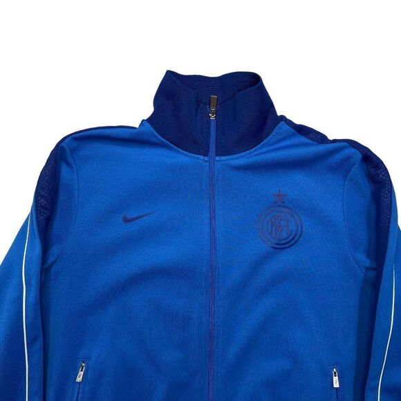 Nike Track Jacket Men's Large Blue Inter Milan 2014 Football‎ Soccer Full Zip - Picture 3 of 10